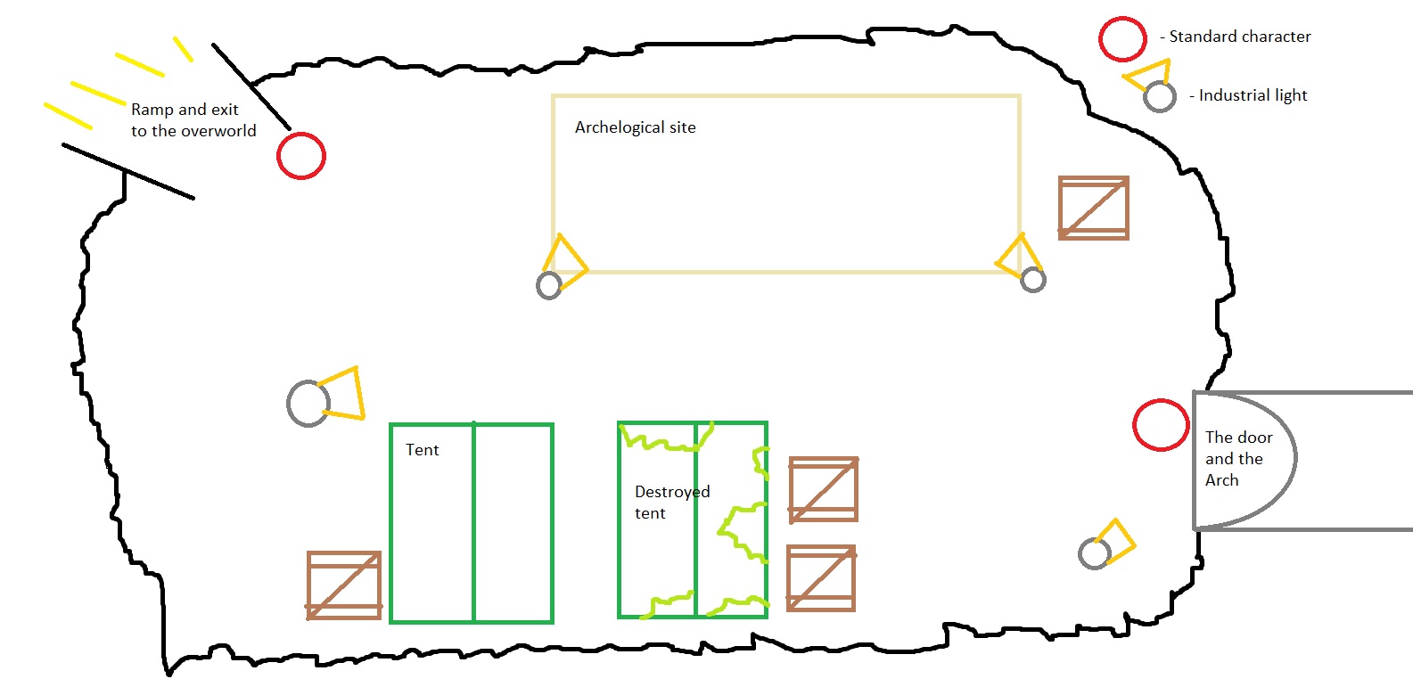 overview map of entrece cave